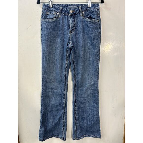 Canyon River Blues Stretch Flared‎ Bootcut Denim Jeans Women's 9 Blue Mid Rise - Picture 1 of 10